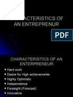 Characteristics of An Entreprenur