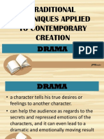 Traditional Techniques Applied To Contemporary Creation: Drama