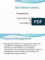 Domestic and Foreign Finance: Presented By: Virendra Kharbale (26) Mms-1 Year Cktimsr, New Panvel