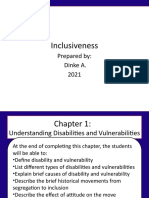 Inclusiveness: Prepared By: Dinke A. 2021