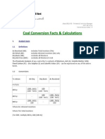 Coal Conversion Facts Calculations