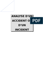 Analyse D Un Accident Ou D Un Incident