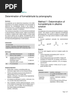 Determination of Formaldehyde by Polarography Method 1: Determination of Formaldehyde in Alkaline Solution