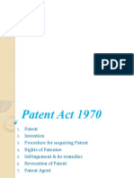 Patent Act 1970