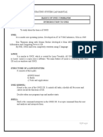 Operating System Lab Manual: Basics of Unix Commands Introduction To Unix Aim