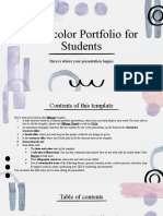 Watercolor Portfolio For Students by Slidesgo