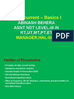 Eddy Current - Basics I: Abinash Behera Asnt NDT Level-Iii in RT, Ut, MT, PT, Et