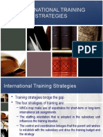 International Training Strategies