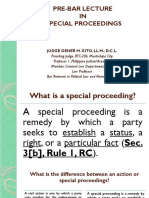 Lecture On Special Proceedings Judge Gener M. Gito