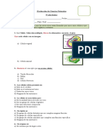 Evaluación de Ciencias Naturales