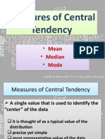 Measures of Central Tendency