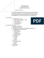 Topic Outline Life and Works of Rizal