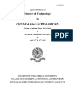 M Tech Power and Industrial Drives R15 Syllabus