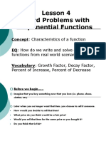 Lesson 4 Real Life Application of Exponential Functions