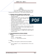 Unit I Automata: 1.1.1. Basic Definitions of Automata Theory 1. Alphabets