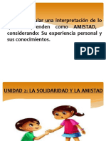 Unidad 2. La Solidaridad - Amistad 7mos