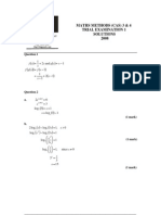 2008 Maths Methods CAS 3 & 4 Exam 1 Solutions