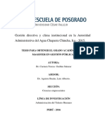 Guillén C. 2015 - Tesis Gestión Directiva y Clima Institucional en La Autoridad Administrativa Del Agua Chaparra Chincha, Ica