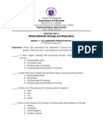 Waste Materials Storage and Disposition Written Test 1