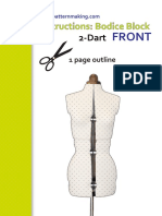 Instructions: Bodice Block: 2-Dart