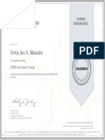 Irvin Jeo S. Manalo: COVID-19 Contact Tracing