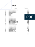 Techno Trade: Quantity Product Unit Price