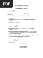 Calculo Iii Ejercicios 2021 - I Transformada de Laplace