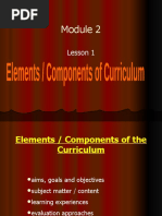 Module 3 Elements of Curriculum