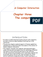 Human and Computer Interaction: Chapter Three The Computer