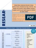 Global Glass Substrate Market (Value, Surface Area) : Analysis by Type, End Use, by Region, by Country (2021 Edition) : Market Insights and Forecast With Impact of COVID-19 (2021-2026)