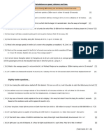 Speed Calculations Qs