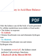 Role of Kidney in Acid-Base Balance