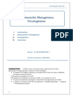 Génotoxicité Mutagénèse Tératogenèse