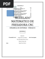 Modelado Matematico de Fresadora CNC