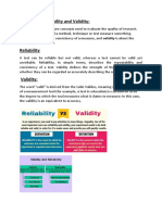 Concept of Reliability and Validity