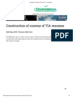 Construction of Runway of TIA Resumes - Tourism Mail