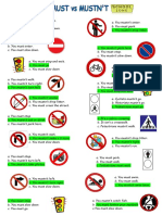 Worksheet - Must or Mustn't Andres Franco y Luis Solorzano