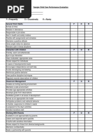 Child Care Performance Employee Evaluation Form