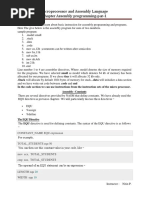 Microprocessor and Assembly Language Chapter Assembly Programming-Par-1