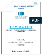 Mock Test For Direct Test of Sukkur Iba 2021 - Mts