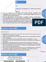 Reading (Skim, Scan + Practice Ques - T, F, NG) + Writing (Intro + Sample Answer WT2)