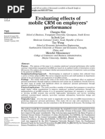 Evaluating Effects of Mobile CRM On Employees ' Performance: Imds 115,4