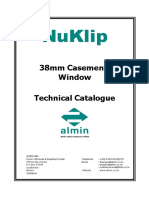 Nuklip: 38Mm Casement Window Technical Catalogue