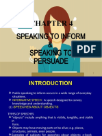 Chapter 4-Speaking To Inform