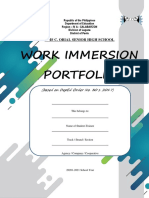 Work Immersion Portfolio Based On Deped