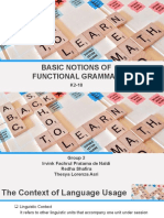 Basic Notions of Functional Grammar by Group 2-1