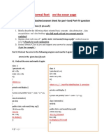 Normal Font On The Cover Page: Instruction: Use The Attached Answer Sheet For Part-I and Part-IV Question