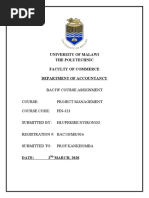 University of Malawi The Polytechnic Faculty of Commerce Department of Accountancy