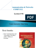 Computer Communication & Networks COMP 3112: Lecture # 01