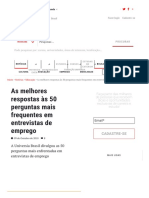 As Melhores Respostas Às 50 Perguntas Mais Frequentes em Entrevistas de Emprego